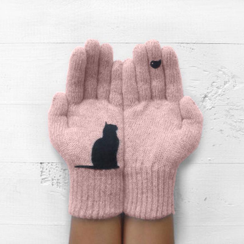 Stehaufe™ Handschuhe aus Baumwolle im Katzenstil