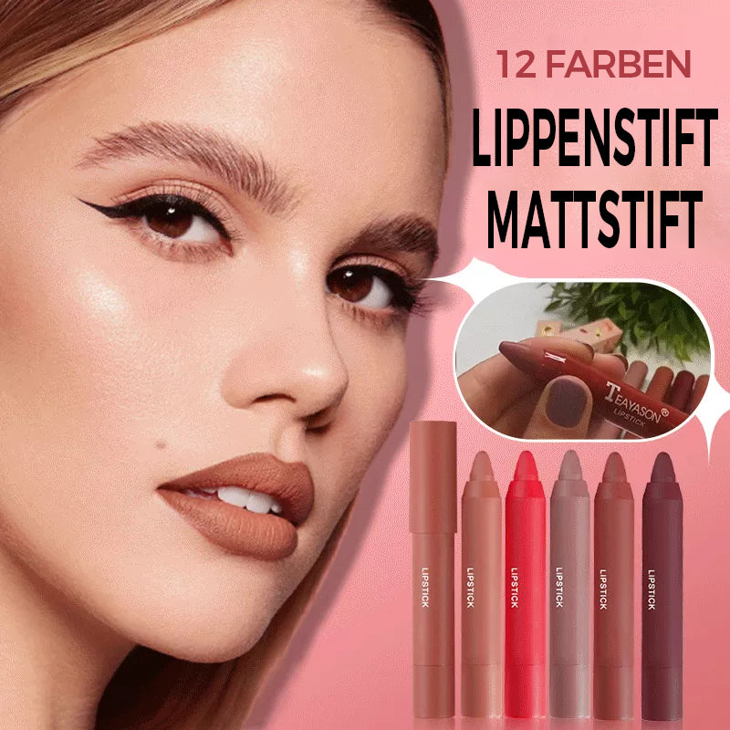12 Farben Matte Lippenstift Stift