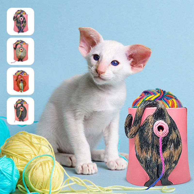 Katze Hintern Lagerung von Wolle Ornamente