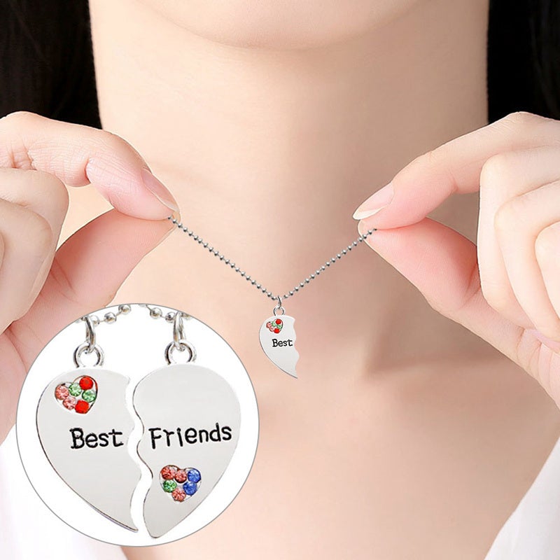 Herz Puzzle Freundschaft Halskette
