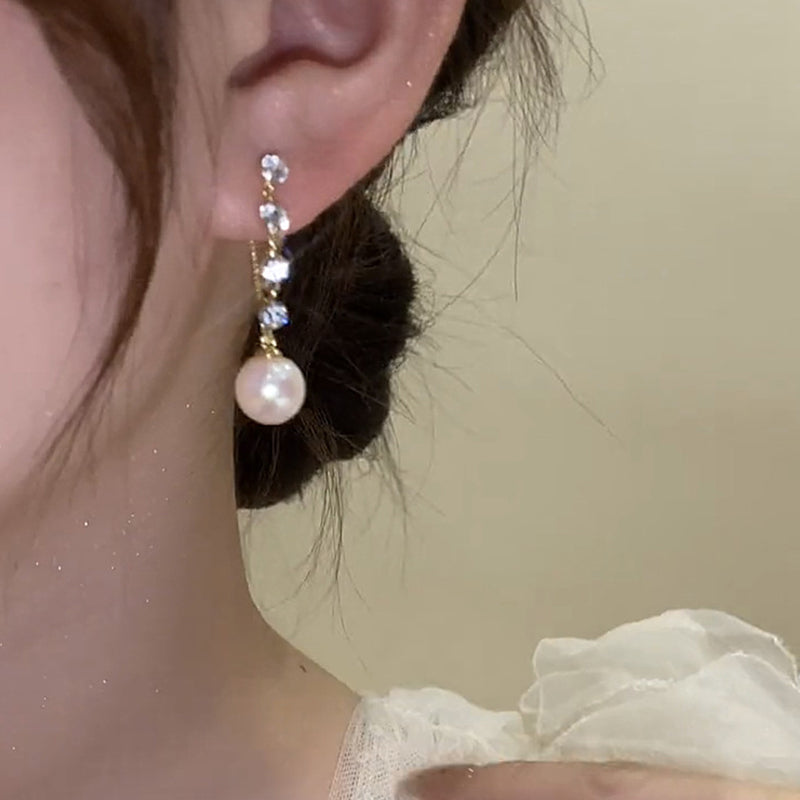 Strass Meerjungfrau Perlen Ohrringe