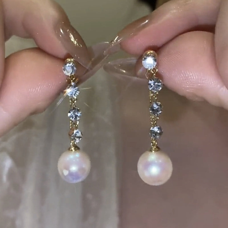 Strass Meerjungfrau Perlen Ohrringe
