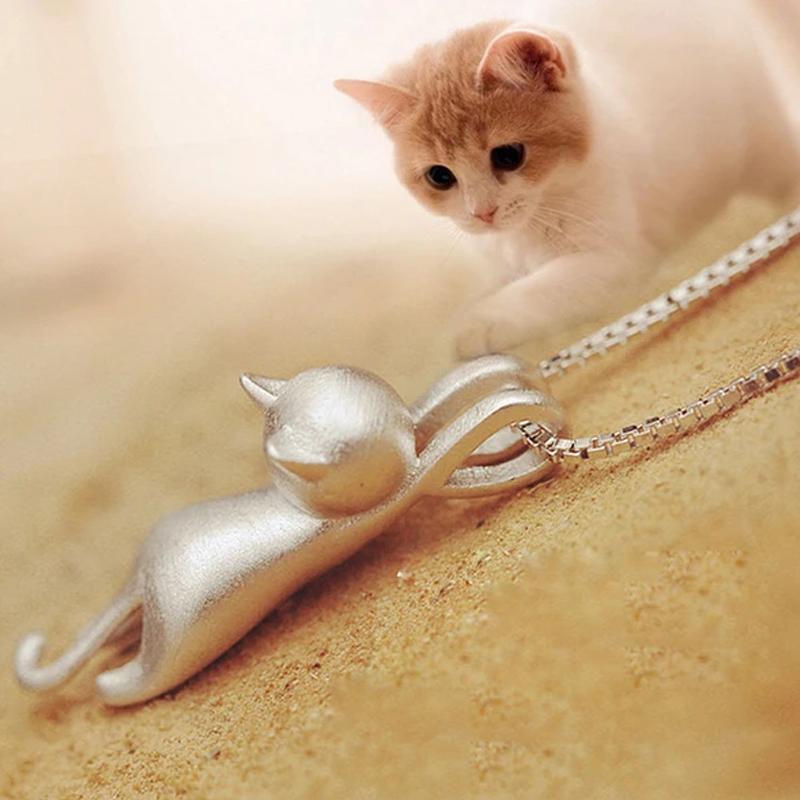 Stehaufe™ Süße Katzen Anhänger Halskette
