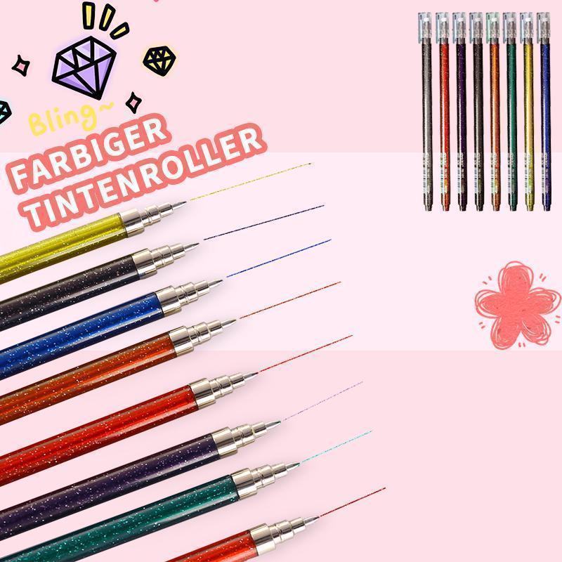 Farbiger glänzender Tintenroller 8 Farben ( 8PCS & 16PCS )