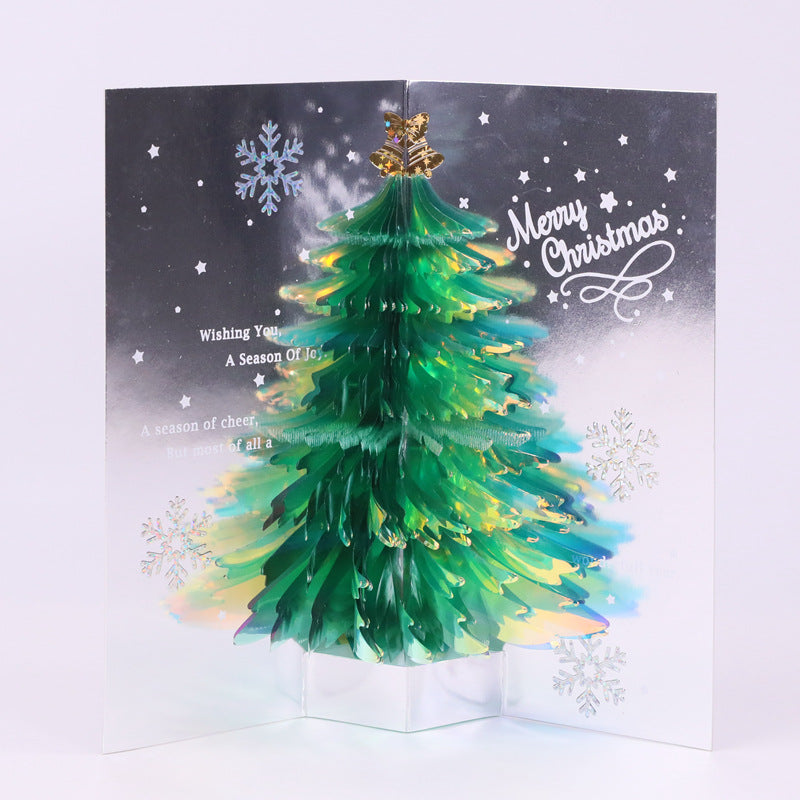 Handgemachte 3D-Weihnachtsgrußkarte
