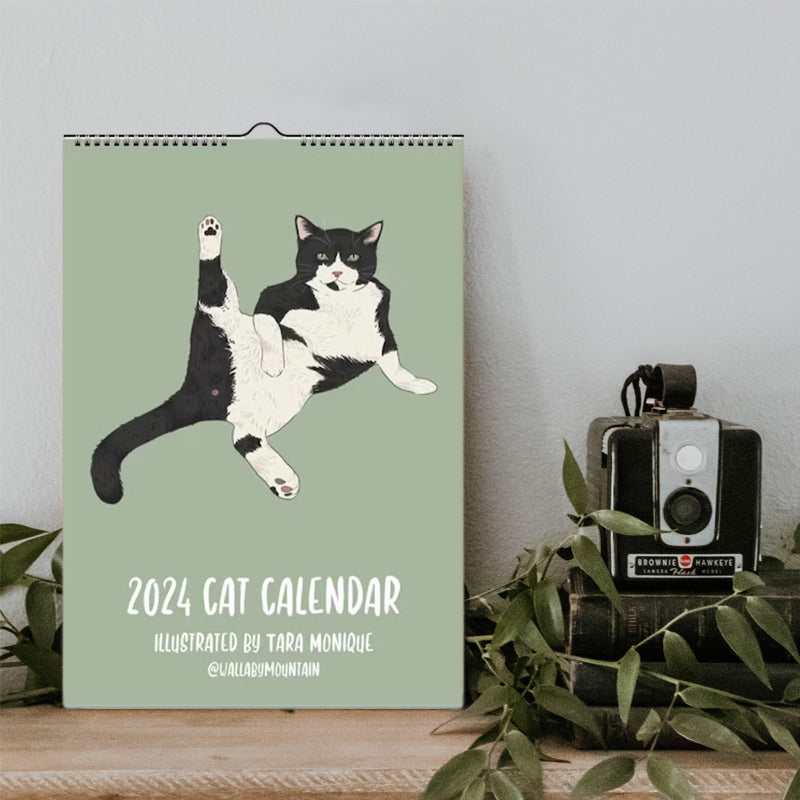 Katzenwandkalender 2024