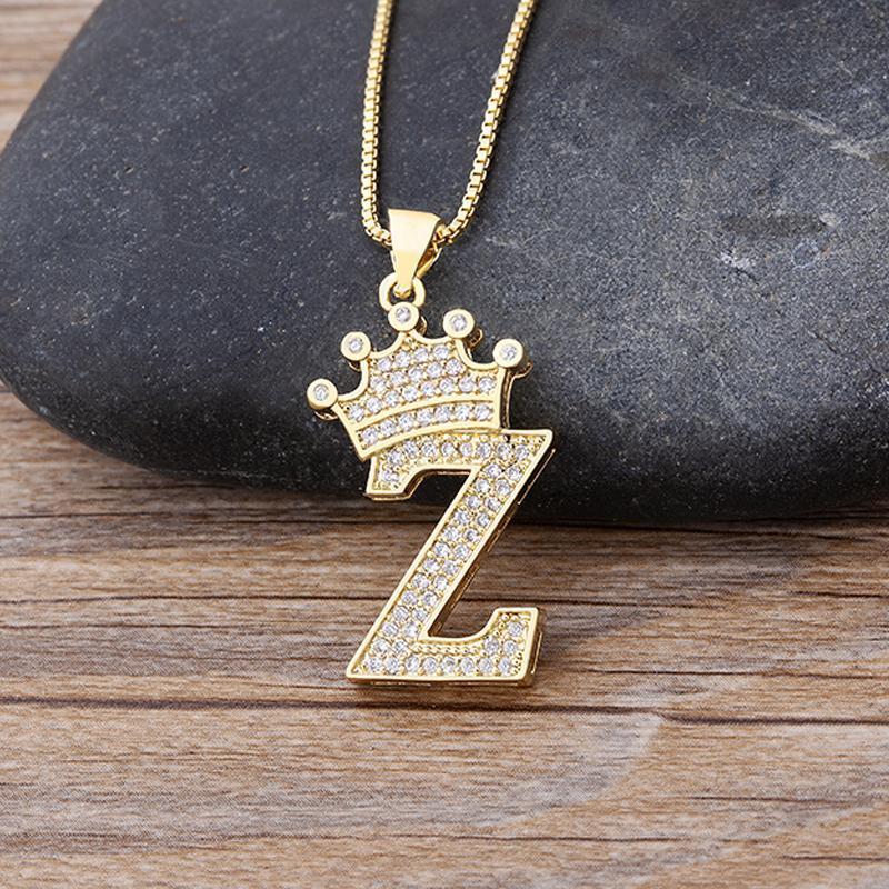 Nettjade™A-Z Crown Letter Anhänger Halskette