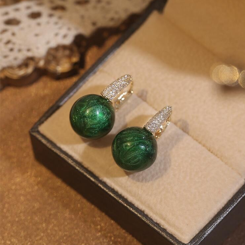 Stehaufe™ Smaragd Perlen Ohrringen