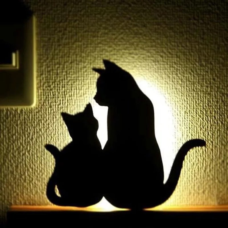 Katzen Schatten Soundkontroll Leuchte