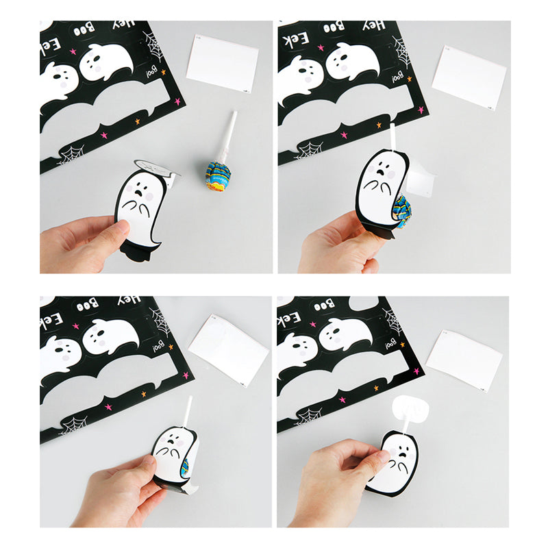 Niedliche Geister kreative DIY-Lollipop verzierte Karte