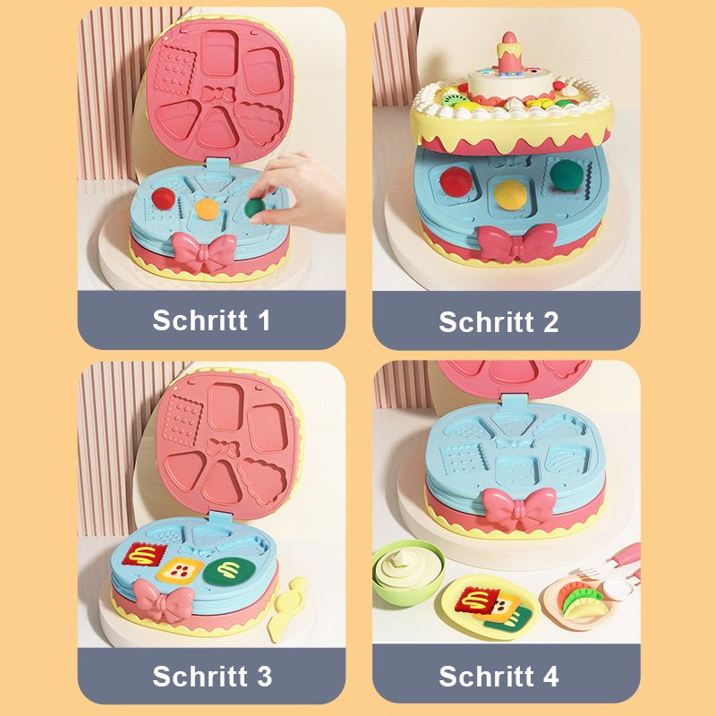 Kuchen Handgemacht Gefärbter Ton Set