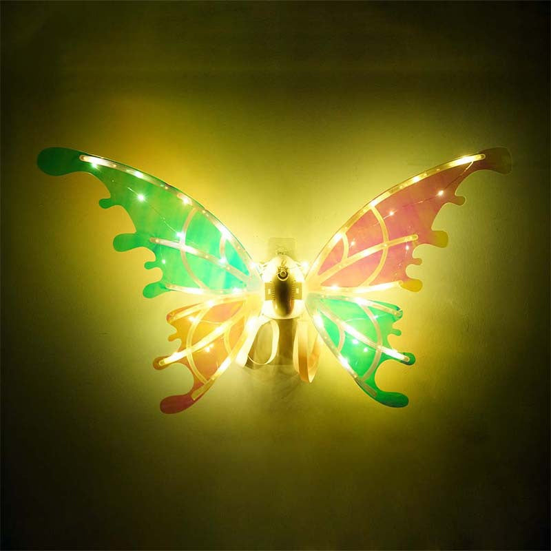 Elektrischer DIY Schmetterling mit leuchtenden Flügeln