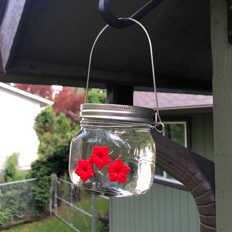 Wunderschöne Einmachglas Kolibri-Futterstation