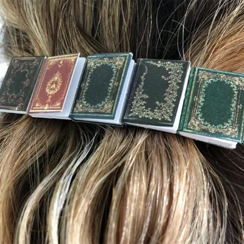 📗📕📔📙Miniatur Buch Haarspange