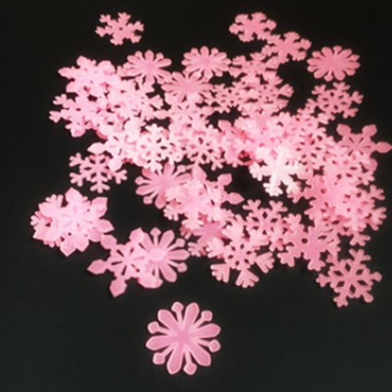 Leuchtende Schneeflocke Wandaufkleber(50 Stücke)