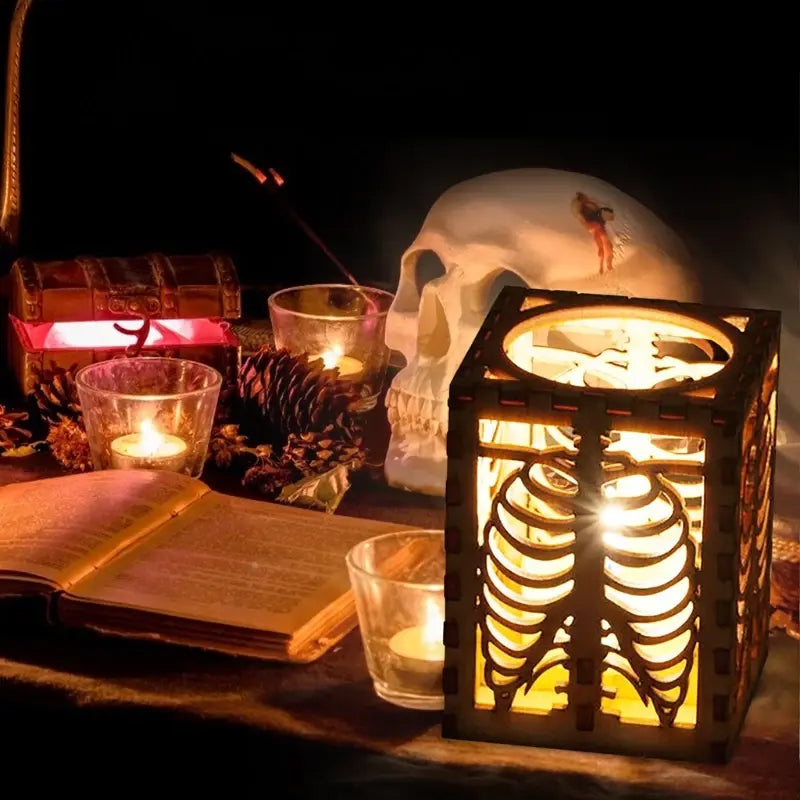 Halloween Schädel-Rippe-Schatten-Lampe