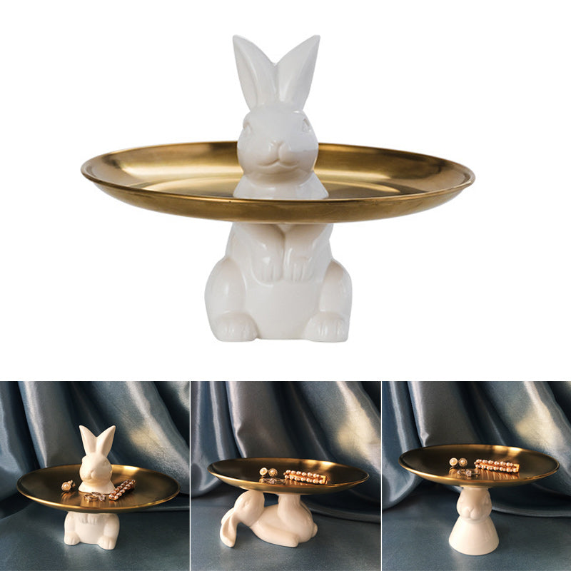 Kaninchen Tablett aus Keramik
