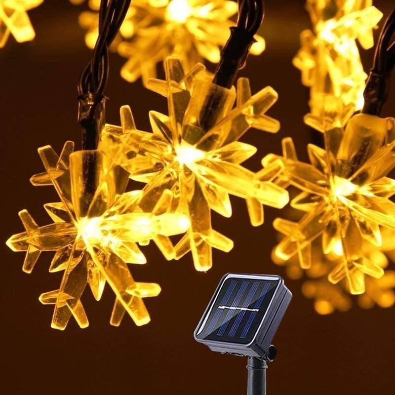 Stehaufe™ Solar Schneeflocken Lichterkette