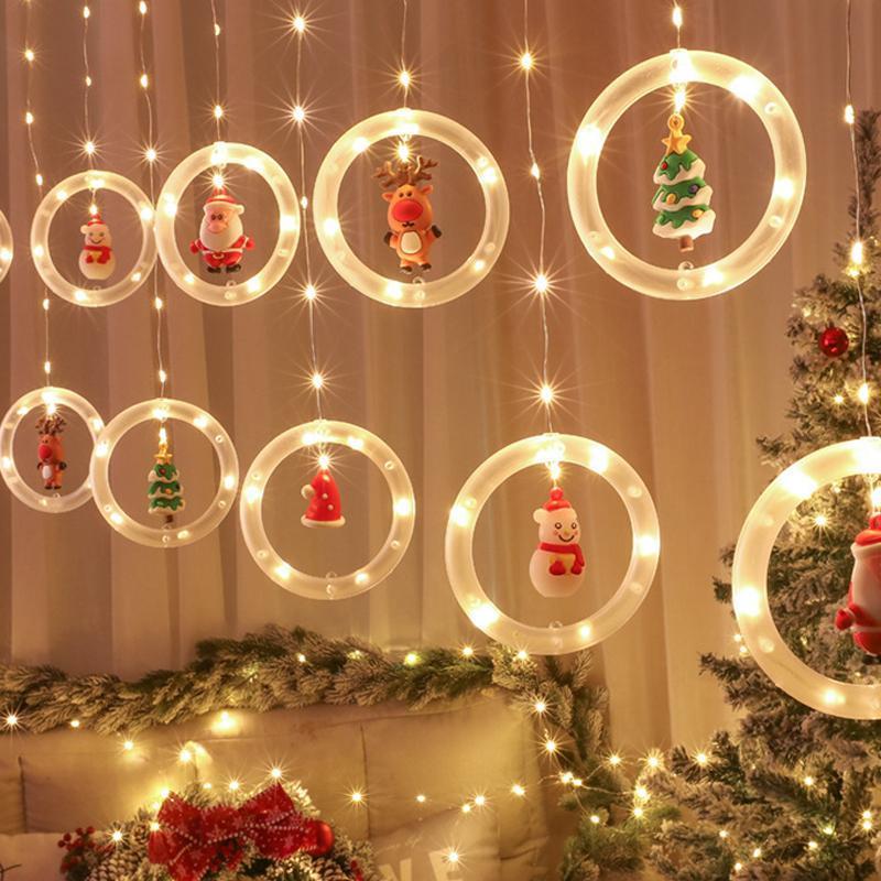 Weihnachts Vorhang Lichterkette