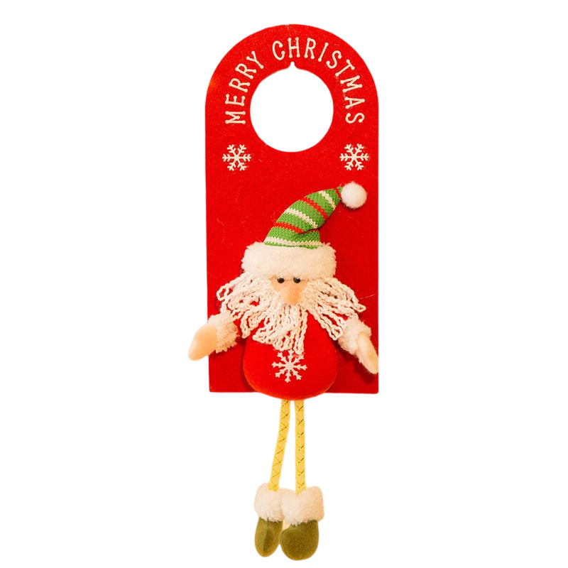 Süßer Weihnachtsanhänger an der Tür