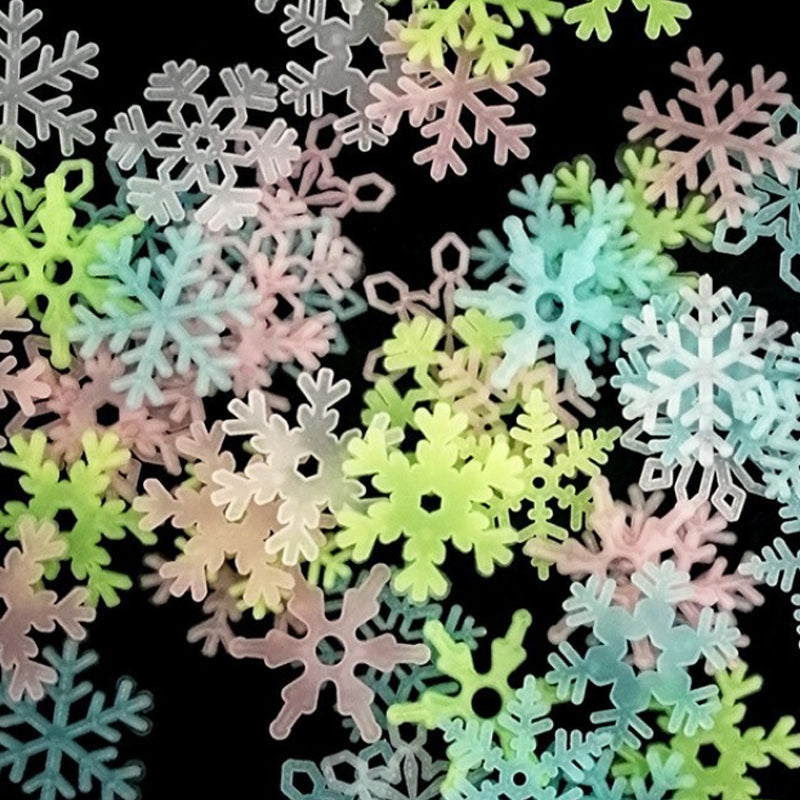 Leuchtende Schneeflocke Wandaufkleber(50 Stücke)